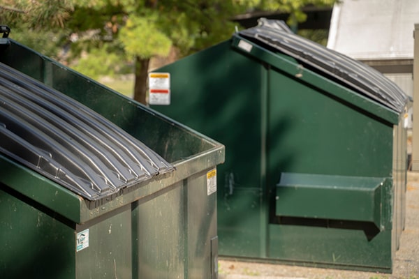 unfortunately, we do not allow hazardous materials to be placed in our commercial dumpsters for safety reasons